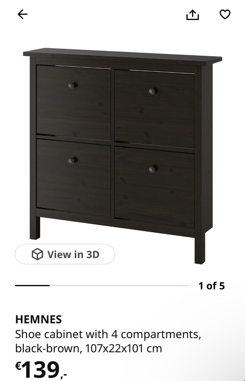 IKEA HEMNES schoenenkast / shoe cabinet, Ophalen, Zo goed als nieuw