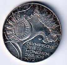 10  mark  1972  J  Duitsland. km. 133, Ophalen of Verzenden, Duitsland, Losse munt, Zilver