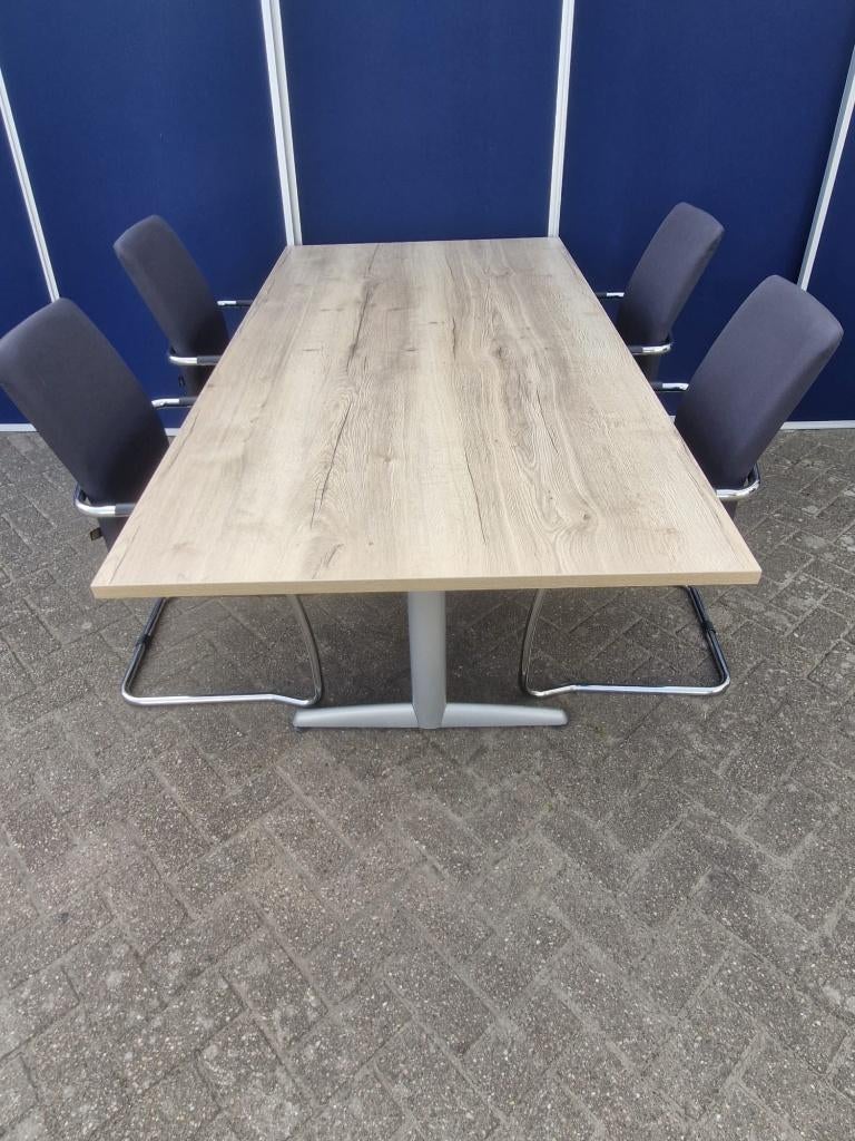 Ahrend/ Gispen vergadertafel met nieuw blad 200x100, Postbus, Demontabel, Ophalen of Verzenden, Zo goed als nieuw