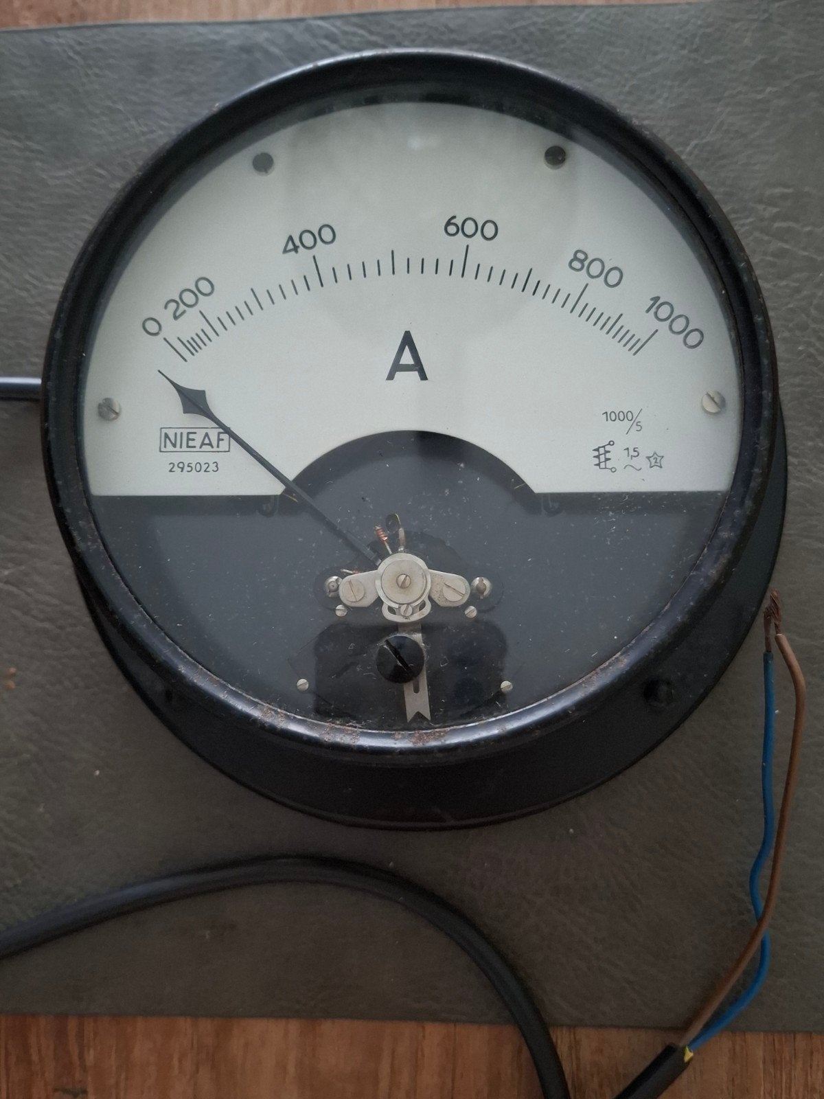 Vintage NIEAF Ampèremeter 0-1000A, Ophalen of Verzenden, Gebruikt, Elektriciteit