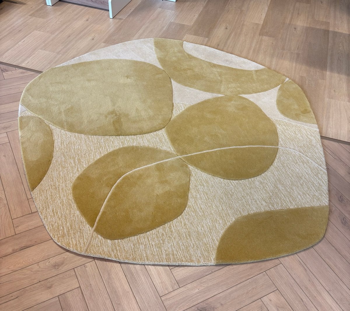 Brinker Feelgood Bolsena Lago Vloerkleed 250x225 cm Wol, Ophalen, Geel, Zo goed als nieuw, 200 cm of meer