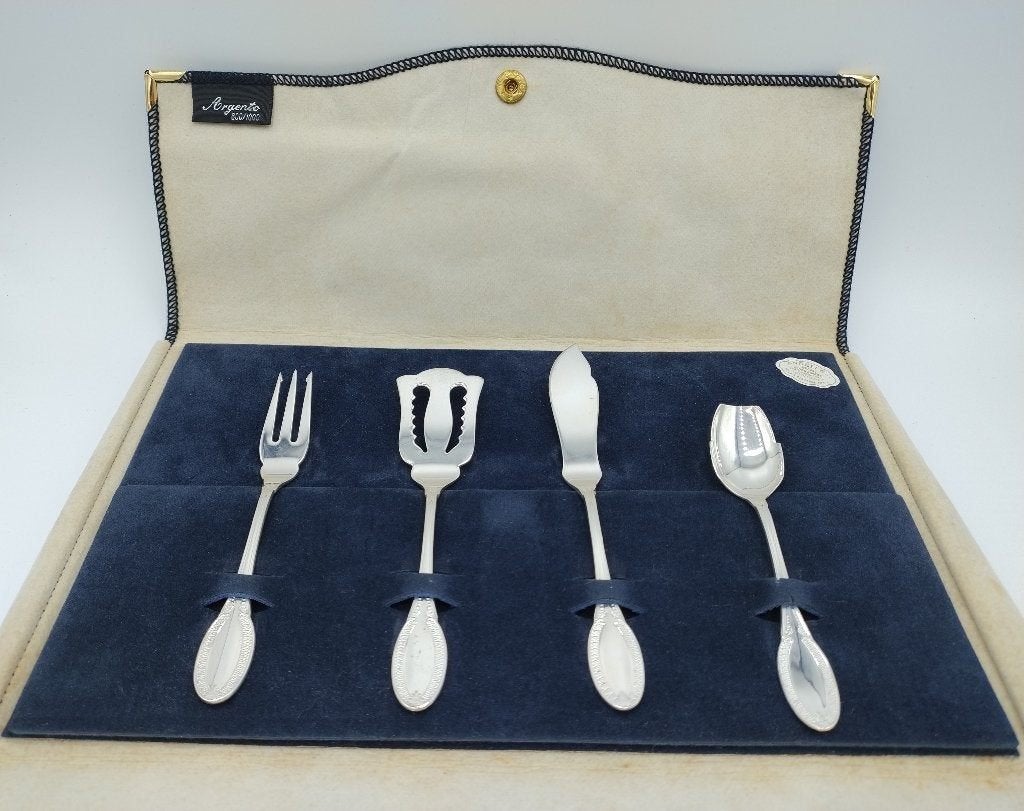 4-Delig zilveren Hors D'oeuvre set, Greggio / Tencarola, Info@zilverwebsite.nl, Verzenden, Zo goed als nieuw, Postbus 112
