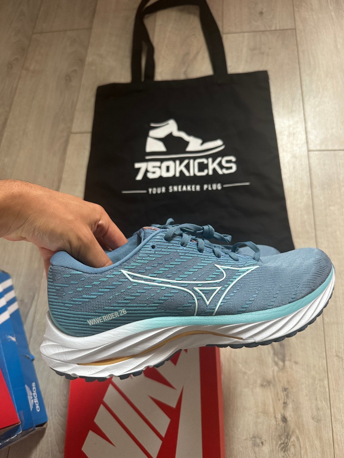 Mizuno Wave Rider 26 Spring White Flax Maat EU42 Running, Ophalen of Verzenden, Mizuno, A, A