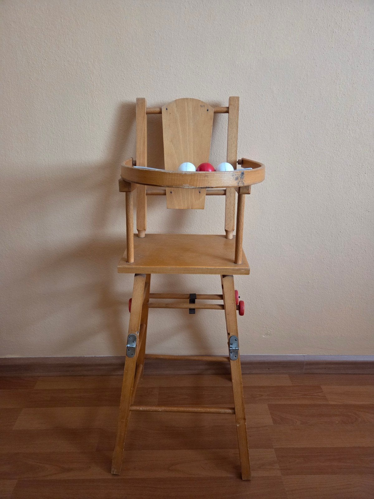 Vintage houten poppenstoel - 75 cm hoog, Kinderen en Baby's, Speelgoed | Poppen, Ophalen, Gebruikt, Overige typen