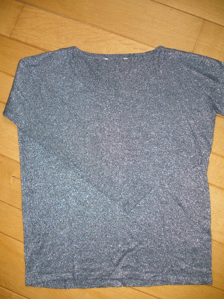 HEMA t- shirt blauw zilver glans maat M - nieuw -, Kleding | Dames, Maat 38/40 (M), Blauw, Nieuw, Ophalen of Verzenden