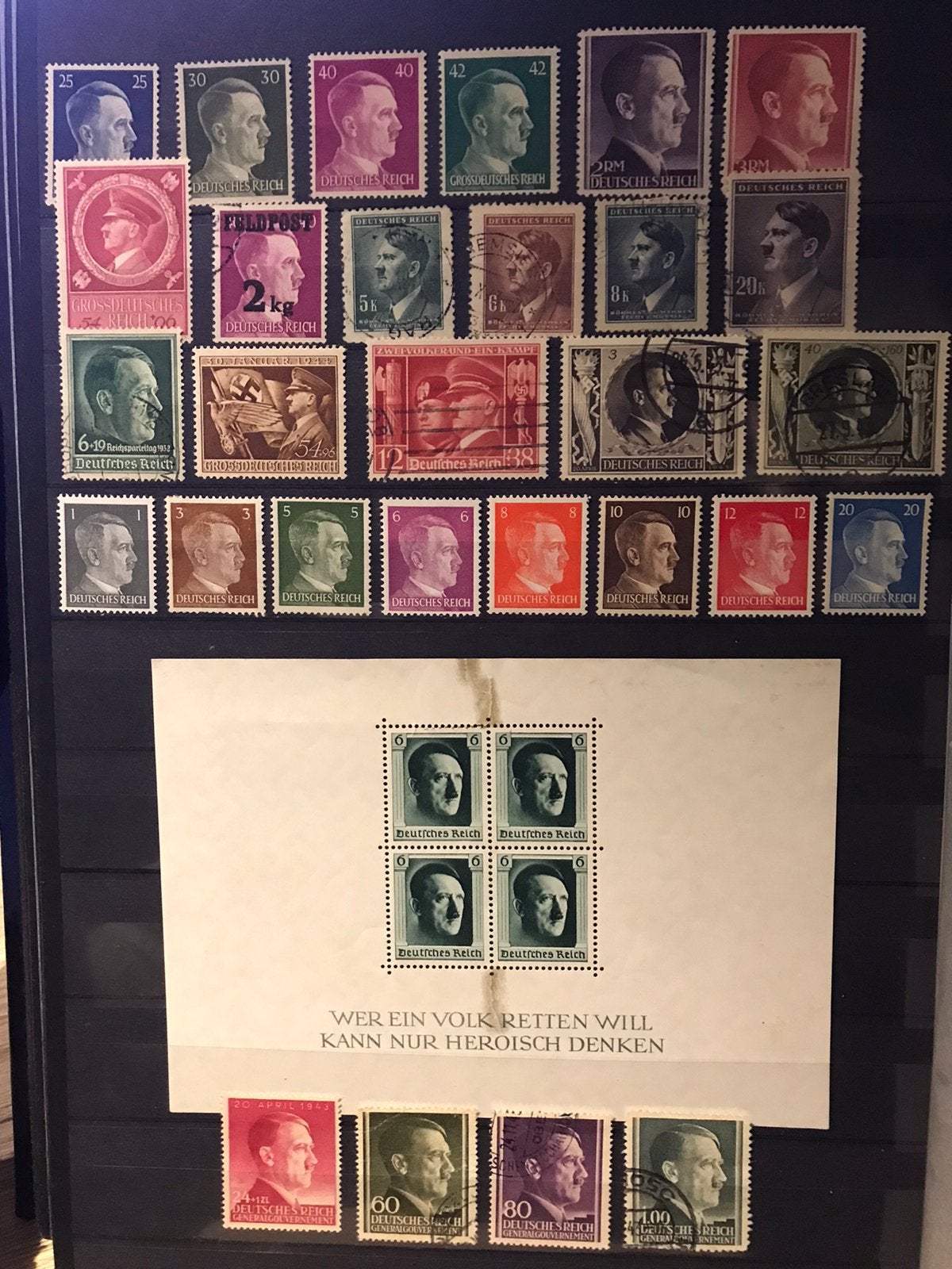 Kavel propaganda zegels nazi Duitsland WO2 periode hitler, Ophalen of Verzenden, Overige soorten, Duitsland, Overige typen