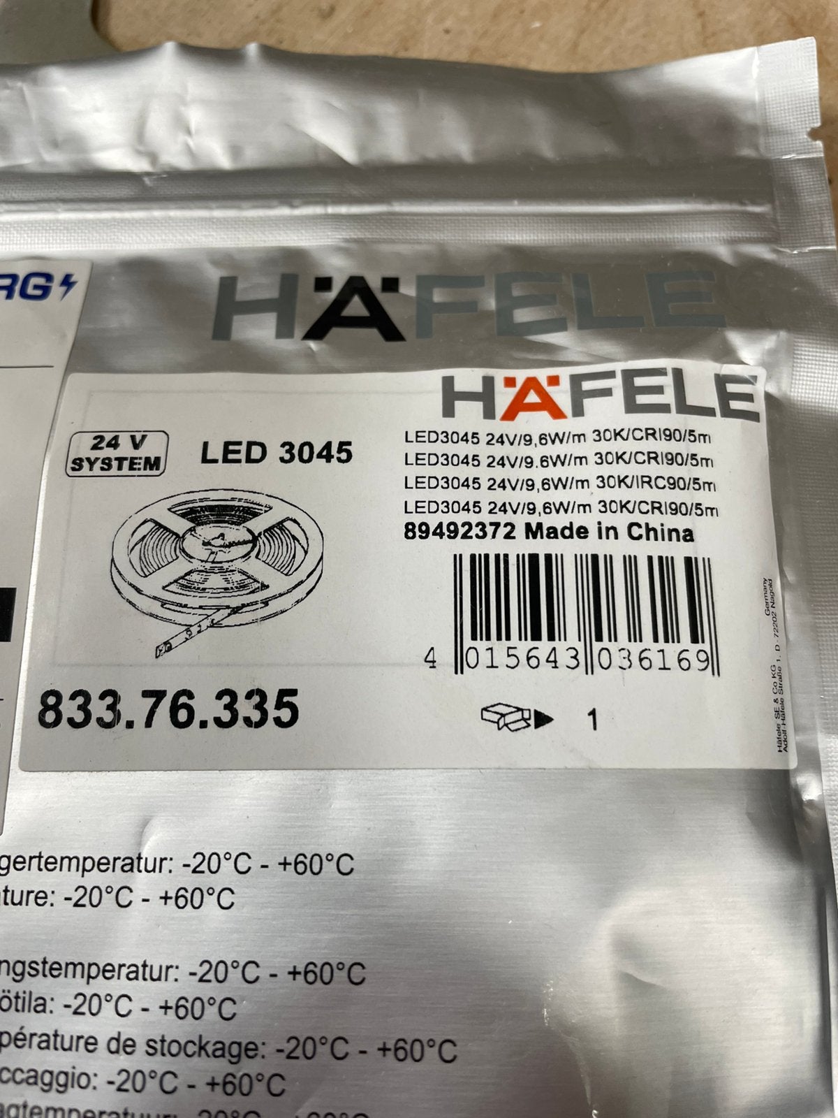 Gezocht 1,5 meter ledstrip hafele loox5 3045  3000k, Ophalen, Zo goed als nieuw