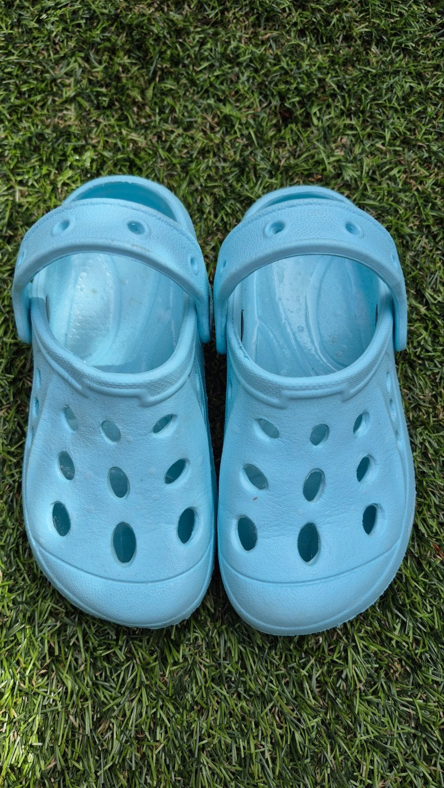 Crocs lichtblauw maat 30/31, onbeschadigd en schoon, Ophalen of Verzenden, Zo goed als nieuw