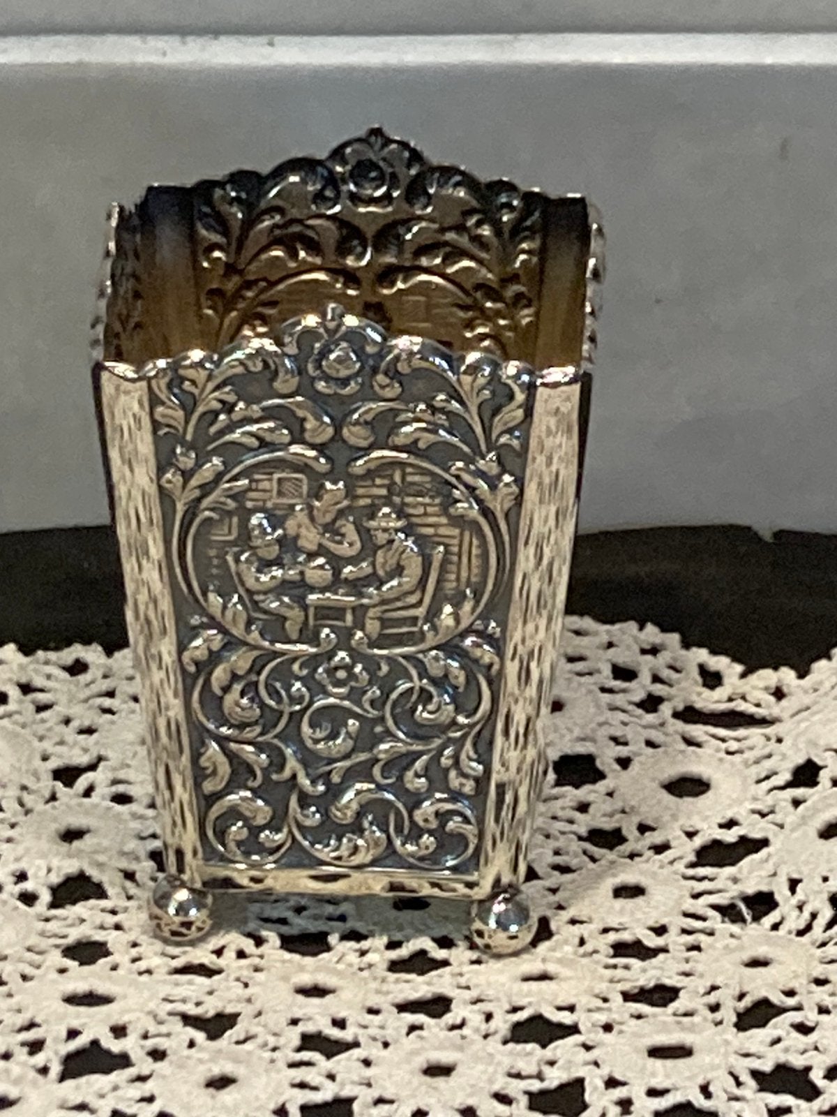 Verzilverde houder voor een maggiflesje (310326), Ophalen of Verzenden, Zilver