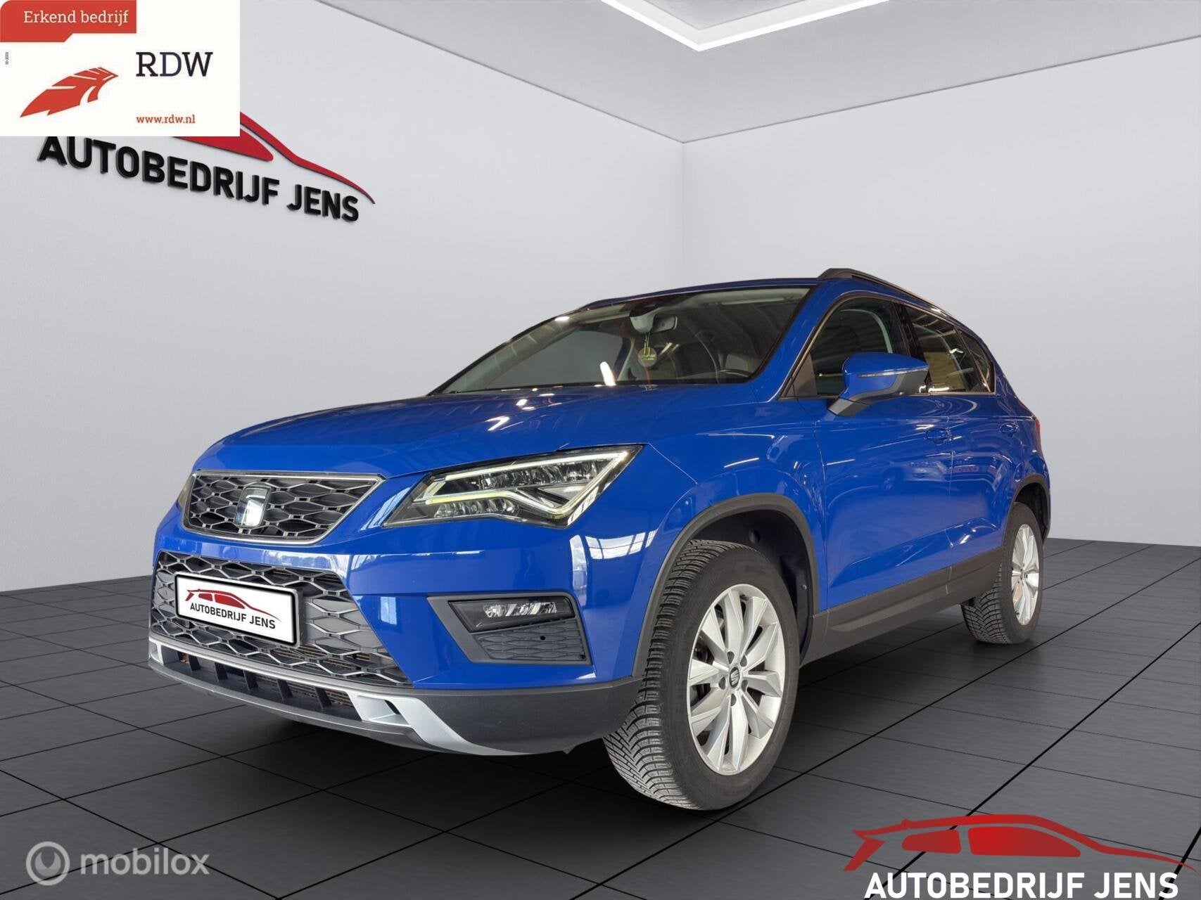 Seat Ateca 1.0 EcoTSI Style Business |Virt. cockpit|Carplay, Auto's, Voorwielaandrijving, Gebruikt, Euro 6, Blauw