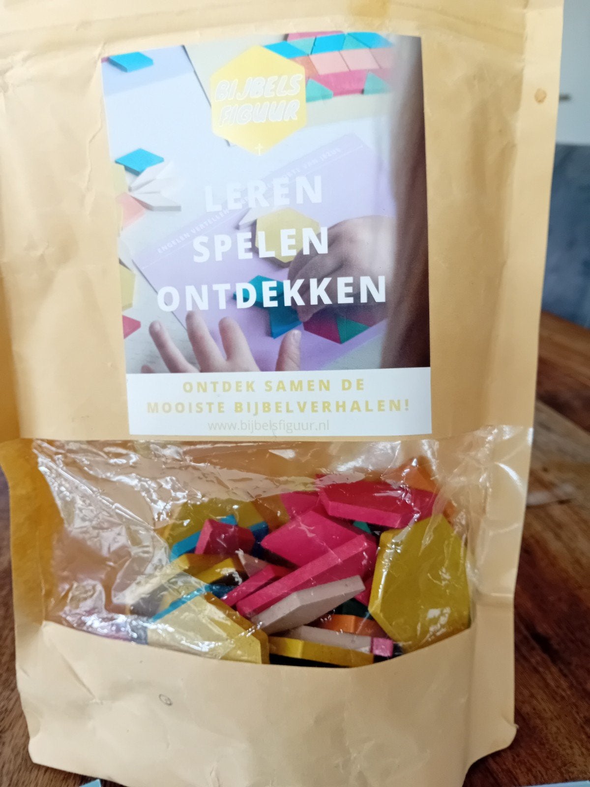 Educatieve houten neerleg puzzel, Ophalen of Verzenden, Zo goed als nieuw, Bouwen