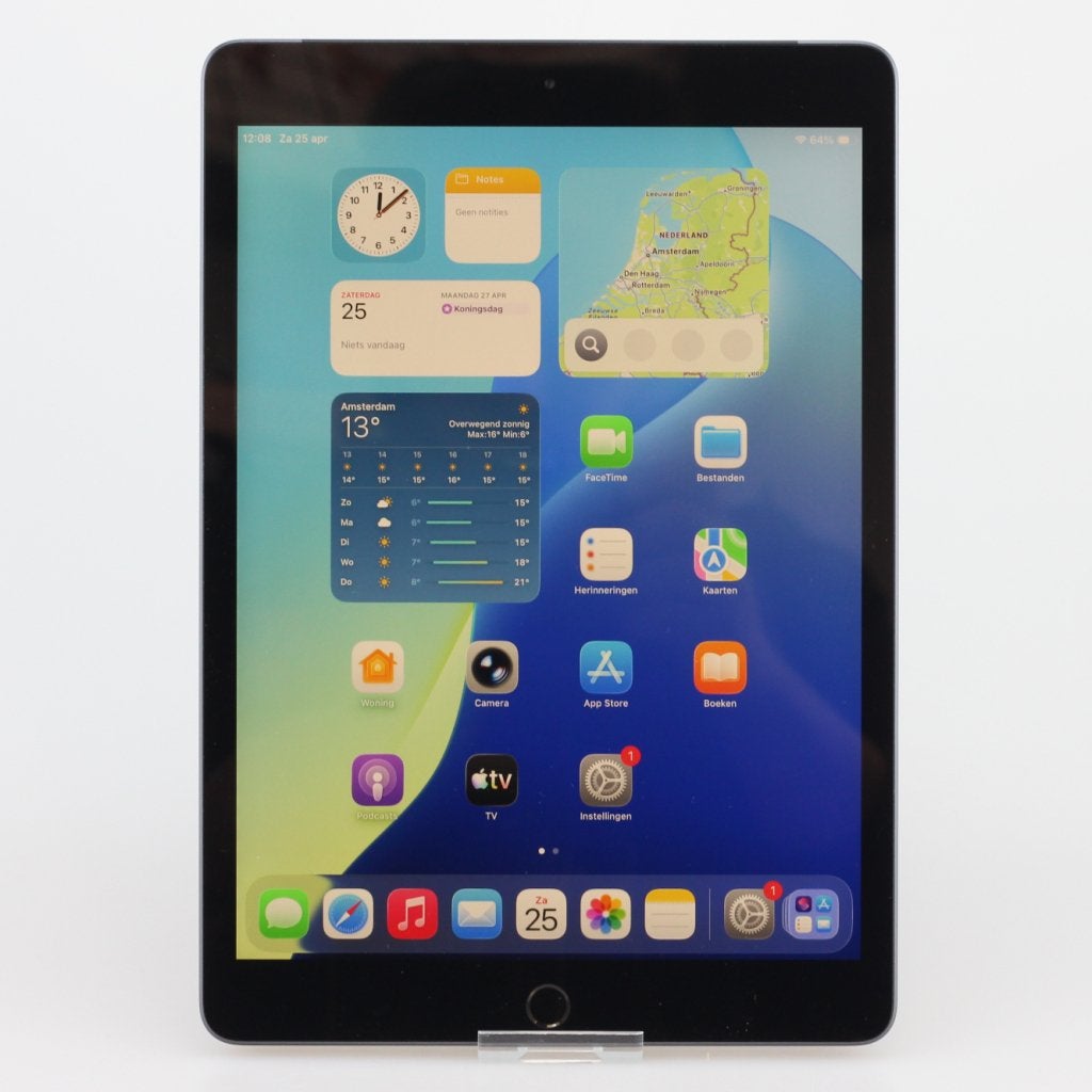 iPad 2020 8th Gen 128GB WiFi + Cellular Space Gray, Computers en Software, Apple iPads, Apple, Zo goed als nieuw, Support@apple.com