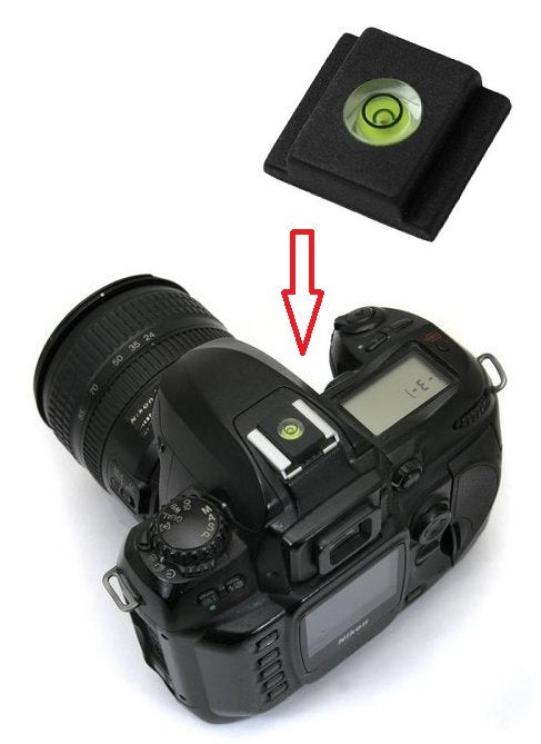 Hotshoe waterpas beschermplaatje o.a. Nikon Canon hot shoe, Overige typen, Nieuw, Ophalen of Verzenden, Overige Merken