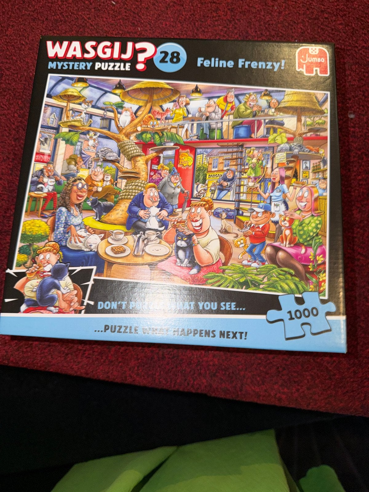 Wasgij? 28 Feline Frenzy! Mystery Puzzel 1000 stukjes, Ophalen of Verzenden, 500 t/m 1500 stukjes, Zo goed als nieuw, Legpuzzel