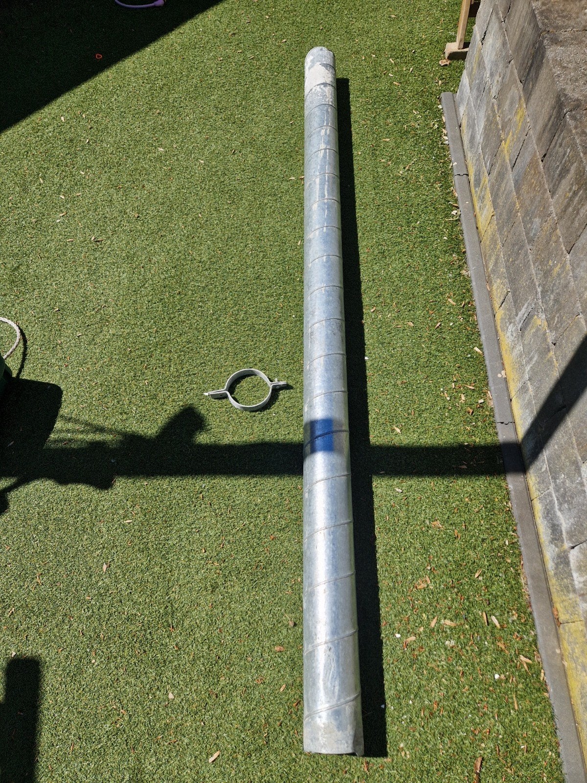 Spiraalbuis 125mm (240cm) met beugel voor ventilatie, Ophalen, Gebruikt