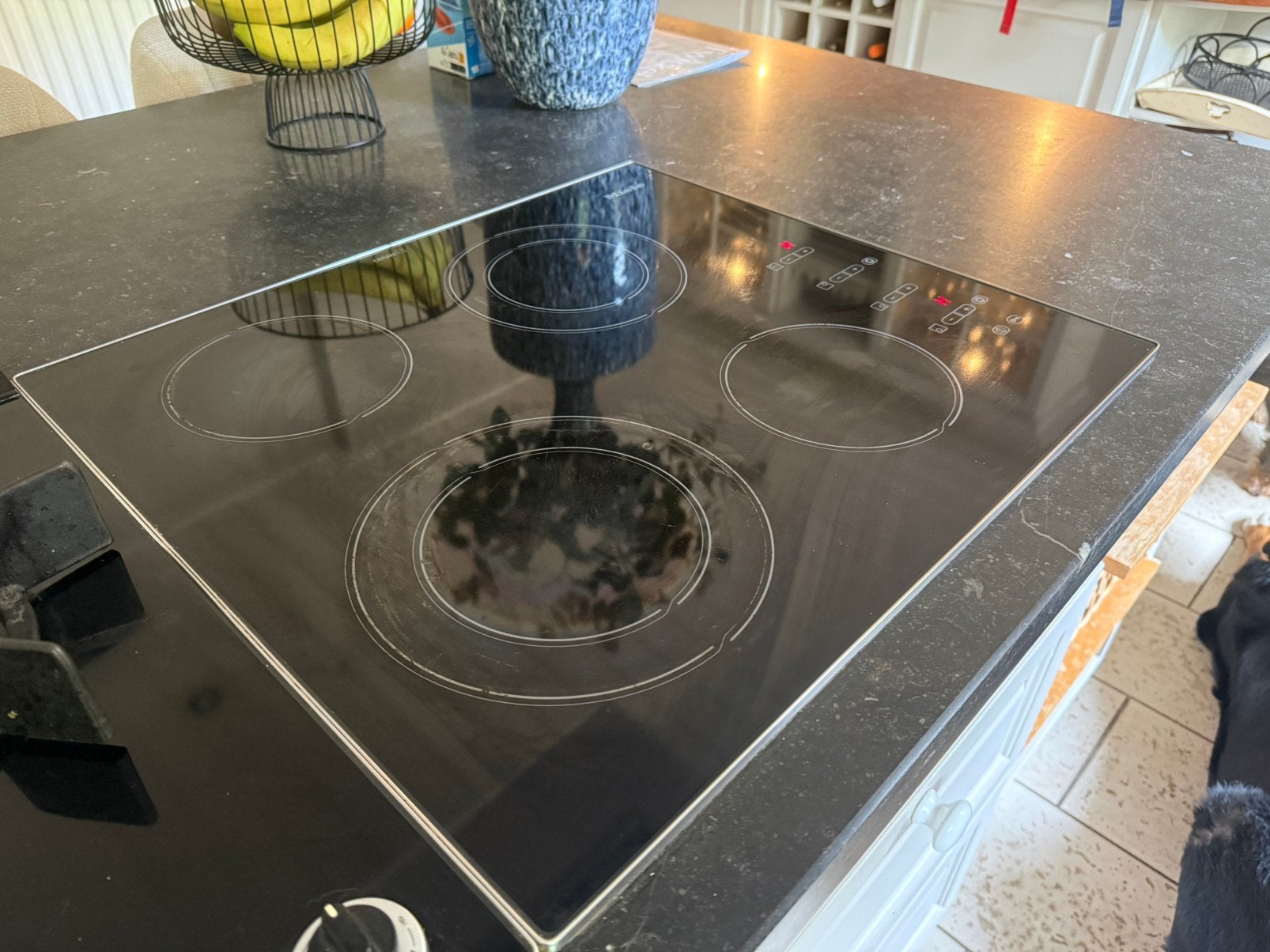 Miele keramische kookplaat in goede staat, Keramisch, Zo goed als nieuw, Inbouw, 4 kookzones