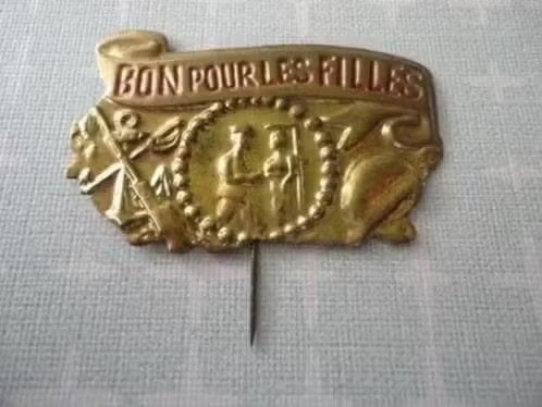 Oude Franse dienstplichtige Kokarde Goed voor meisjes, 1900, Verzenden, Overige soorten, Overige gebieden, Embleem of Badge