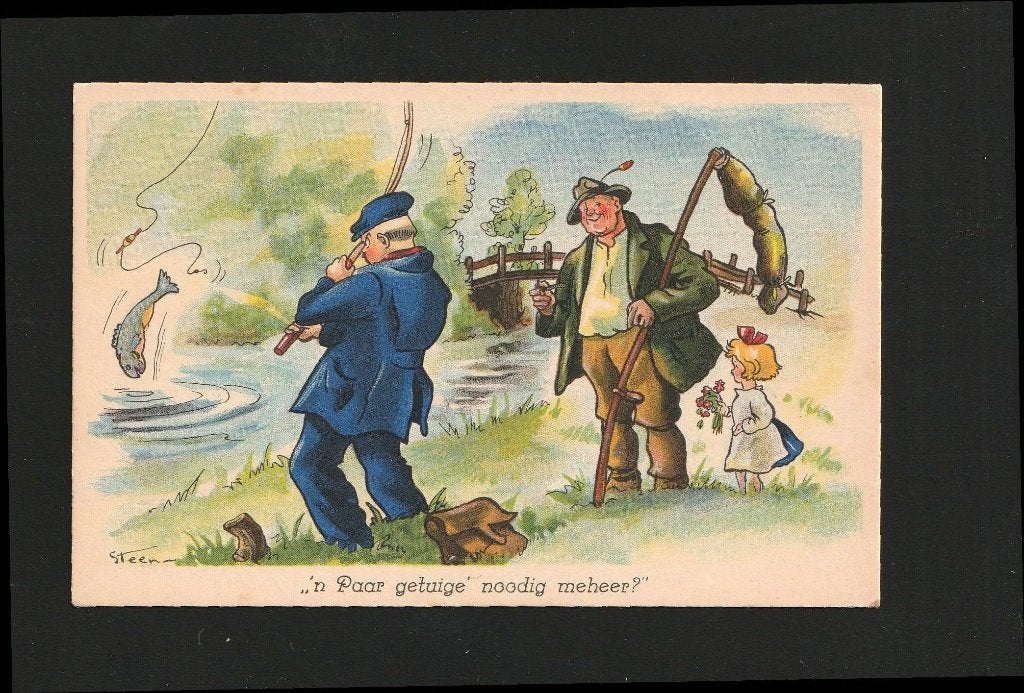 Samen visser illu Pax Steen BB1-15, Ophalen of Verzenden, 1920 tot 1940, Ongelopen, Sterren en Beroemdheden