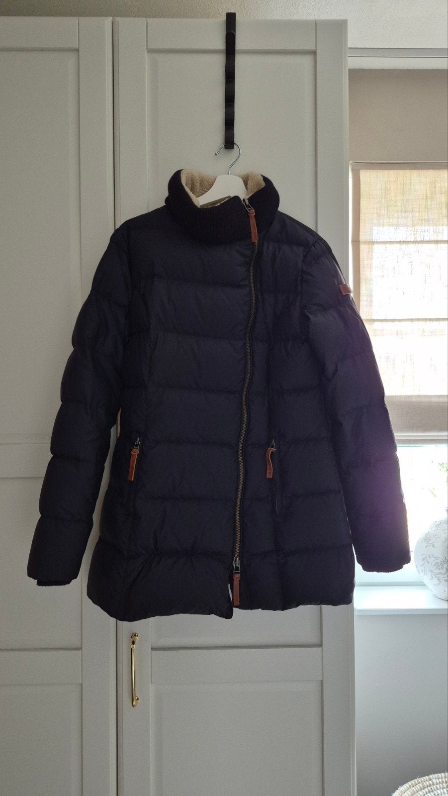 Blauwe Moscow jas maat:M, Ophalen of Verzenden, Zo goed als nieuw, Maat 38/40 (M), Blauw