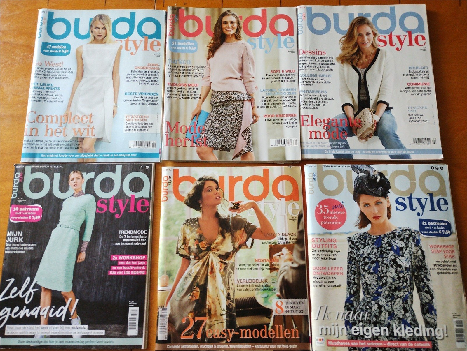 6 burda style 2012-2022 - 2 euro per stuk, Hobby en Vrije tijd, Ophalen of Verzenden, Vrouw, Burda