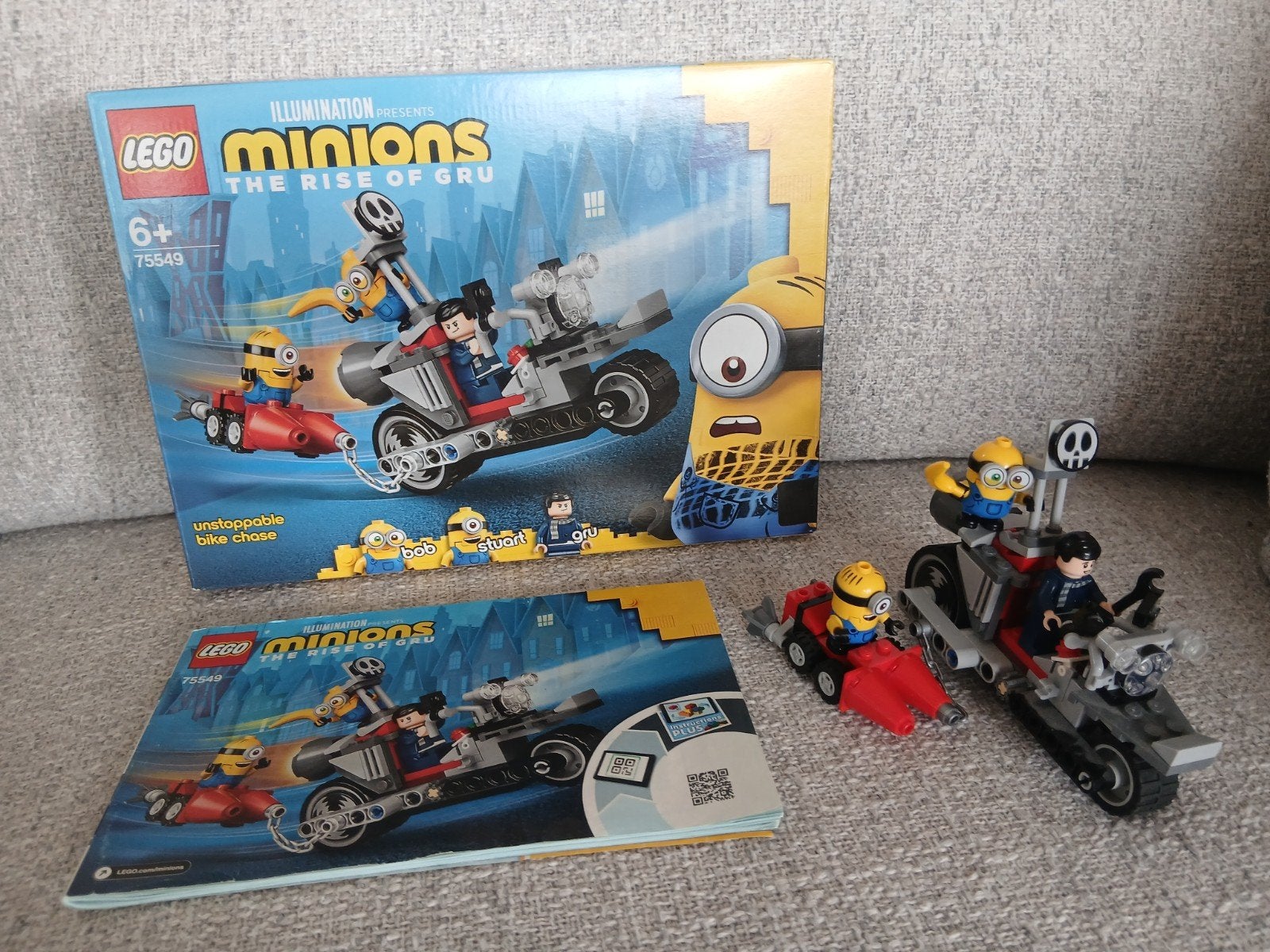 Lego Minions 75549 Enerverende motorachtervolging, Overige thema's, Lego, Ophalen of Verzenden, Zo goed als nieuw
