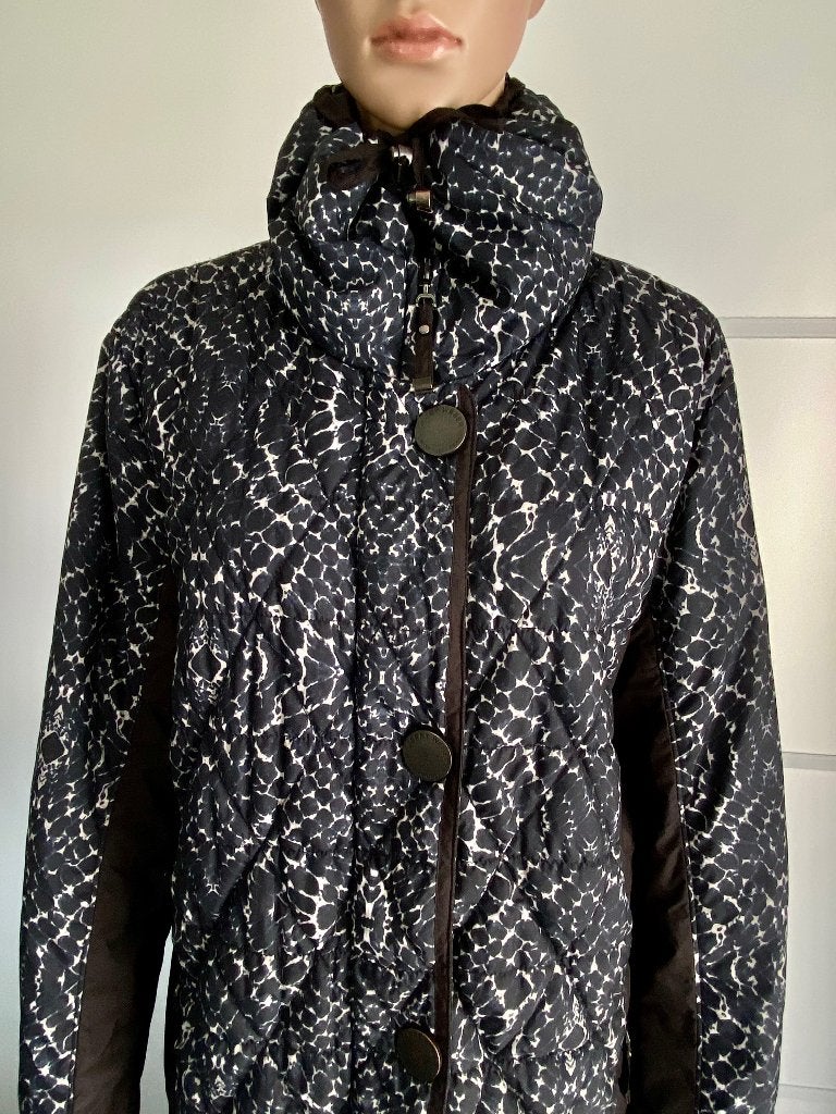 K344 Gerry Weber 46=XL jas winterjas zwart jack gewatteerd, Zwart, Maat 46/48 (XL) of groter, Ophalen of Verzenden, Zo goed als nieuw
