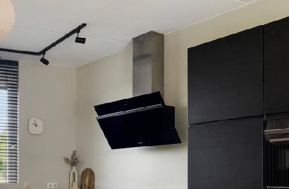 Siemens Design Afzuigkap Zwart Glas, Ophalen, Gebruikt, Wandschouwkap, Motor