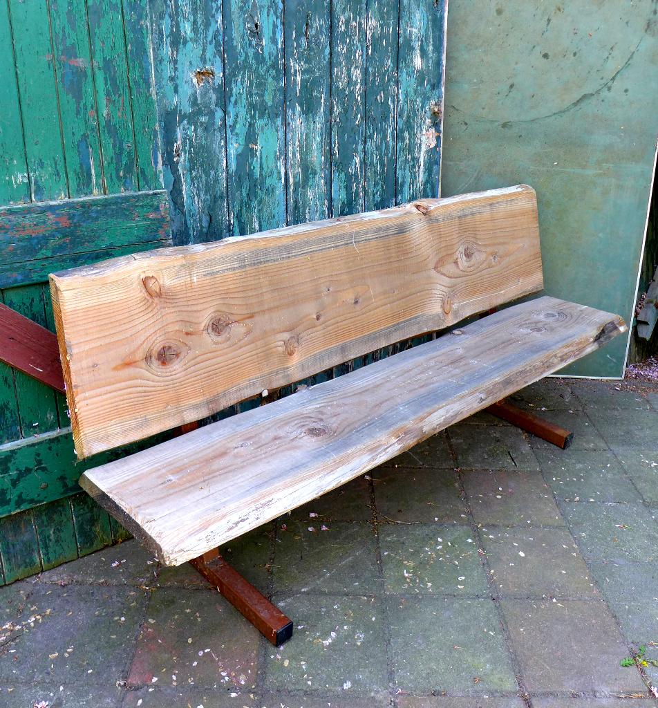 Mooie boomstam tuinbank   200 cm, Ophalen, Onbekend, Zo goed als nieuw, Onbekend