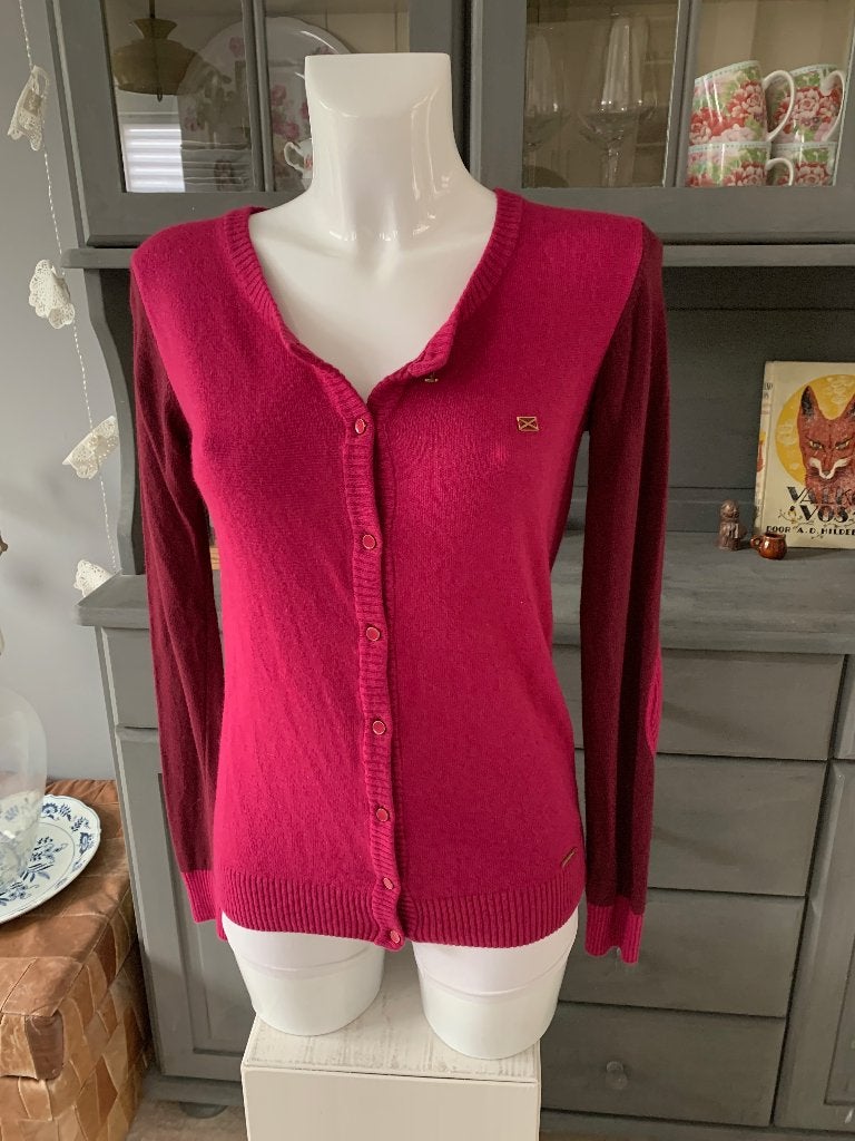 Scapa Sports Fuchsia Roze Trui/Vest Maat S (36) met Angora, Scapa Sports, Ophalen of Verzenden, Roze, Maat 36 (S)