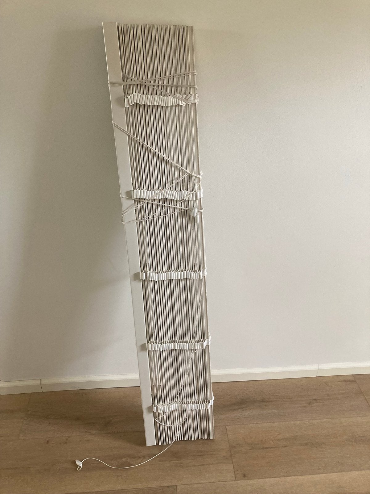 Houten witte luxaflex, Ophalen, Jaloezie, Gebruikt, Wit