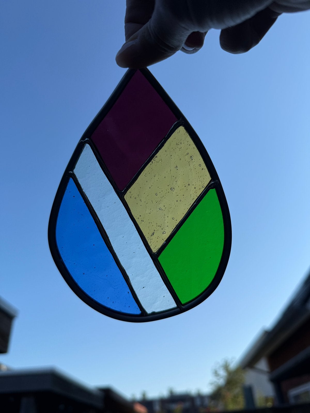 Glas in lood raamhanger, Ophalen of Verzenden, Nieuw, Meerkleurig, Glas