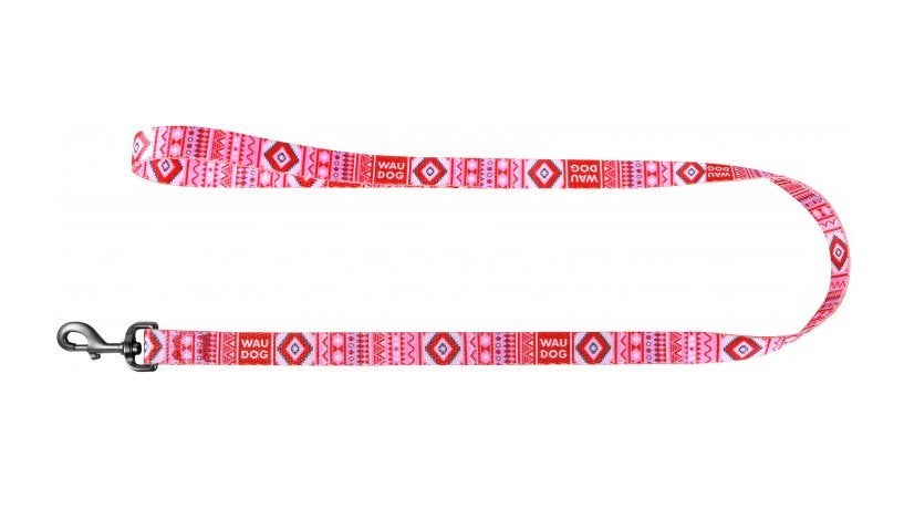 WAUDOG Ethno Red Hondenlijn Nylon 25 mm x 122 cm KOOPJE!!!, Dieren en Toebehoren, Ophalen of Verzenden, Nieuw, Hondenriem