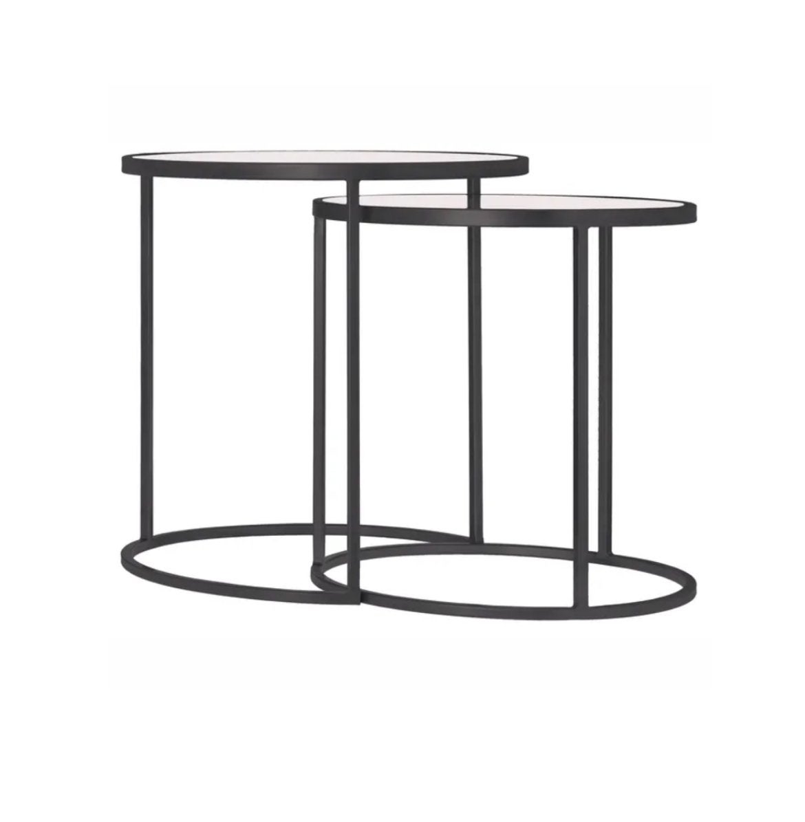 Riverdale Bijzettafel set zwart - NIEUW!, Huis en Inrichting, Tafels | Bijzettafels, Ophalen, Rond, Nieuw, 55 tot 75 cm