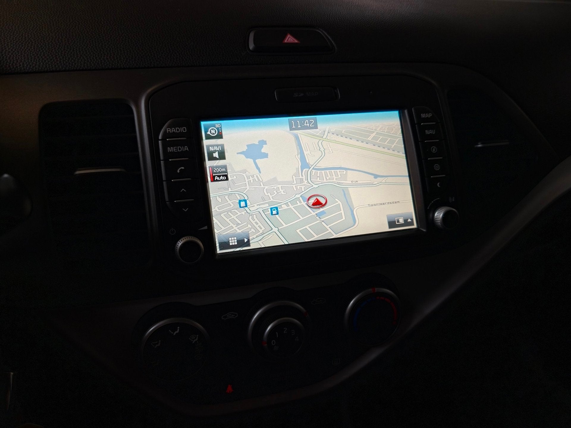 Kia Picanto 1.0 CVVT PlusLine Navi-Camera-Airco, Auto's, Voorwielaandrijving, Stof, Gebruikt, 4 stoelen
