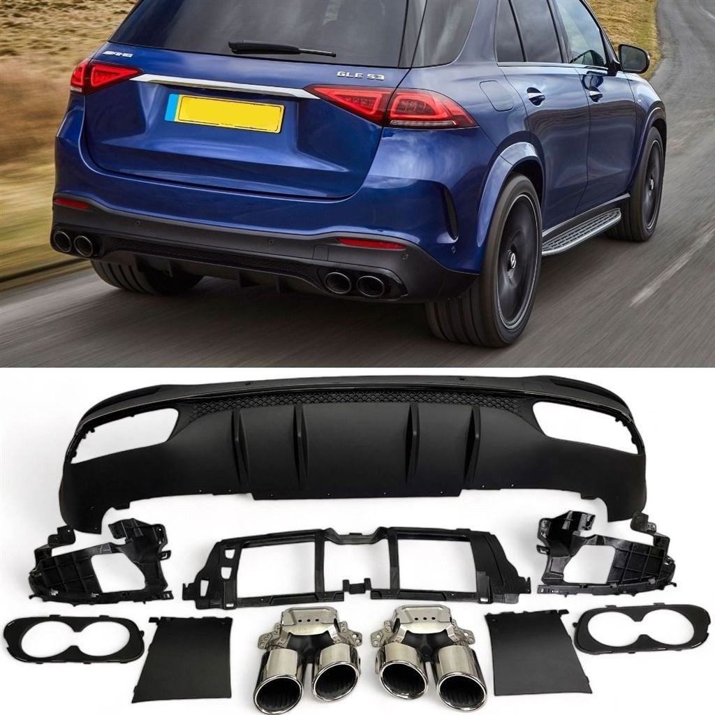 Diffuser + Uitlaat Mercedes GLE V167 Chrome