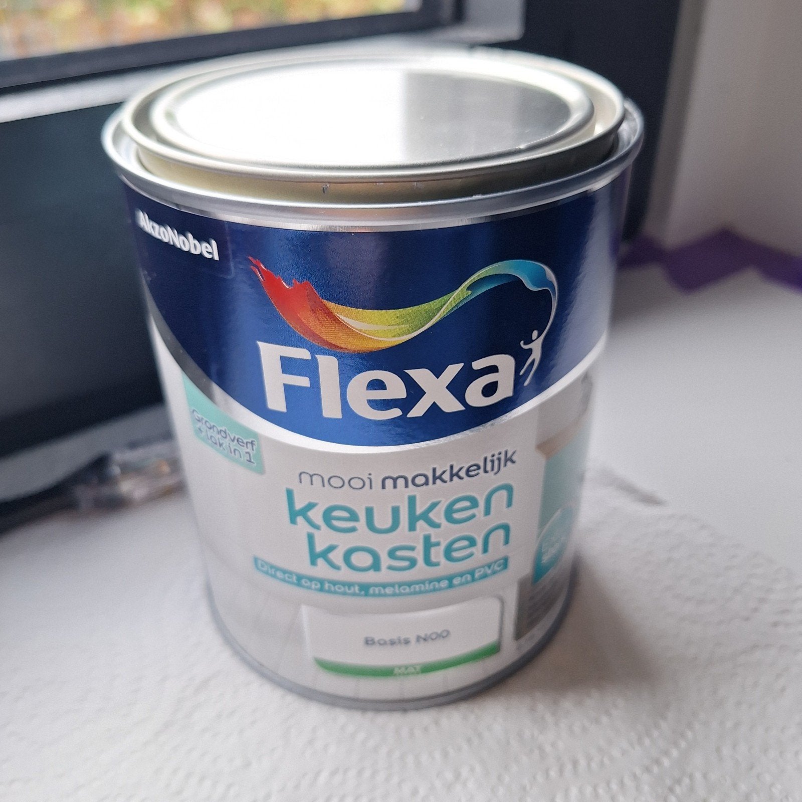 RAL 7016, keukenverf, mengverf,Flexa,mat,volle pot, Ophalen, Nieuw, Grijs