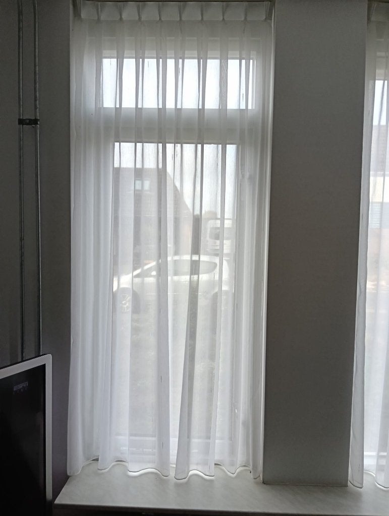 glasgordijn 75 cm breed en 185 cm hoog wit, Overige merken, Verzenden, Wit, 75 cm