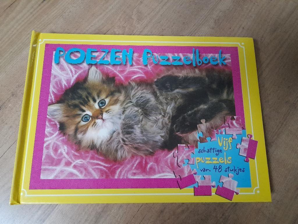 Boek en puzzel in 1, poezen, Ophalen of Verzenden, 10 tot 50 stukjes, Nieuw
