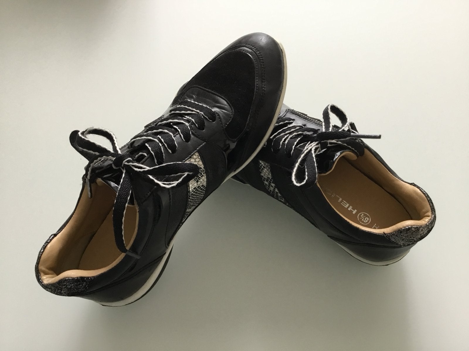 Helioform Sneakers Wijdte H Maat 39 Zacht Leer, Zwart, Ophalen of Verzenden, Sneakers of Gympen, Gedragen