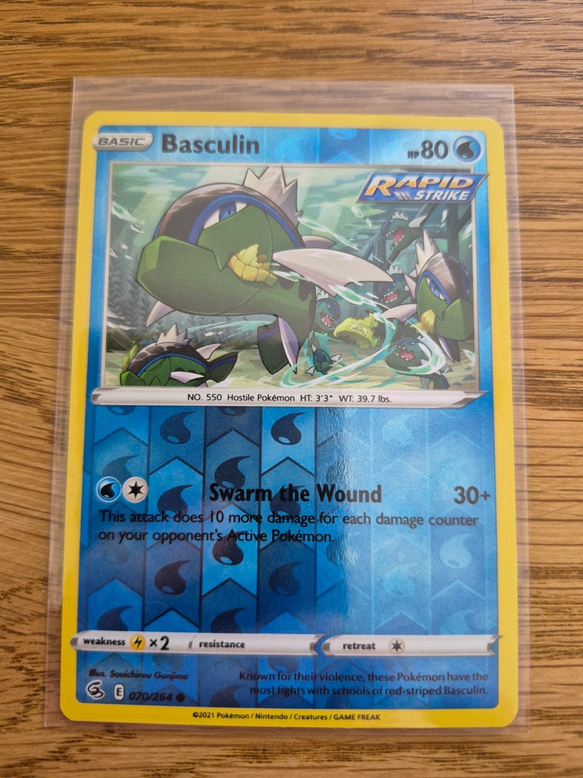 Basculin 070/264 Reverse Holo, Ophalen of Verzenden, Zo goed als nieuw, Losse kaart, Foil