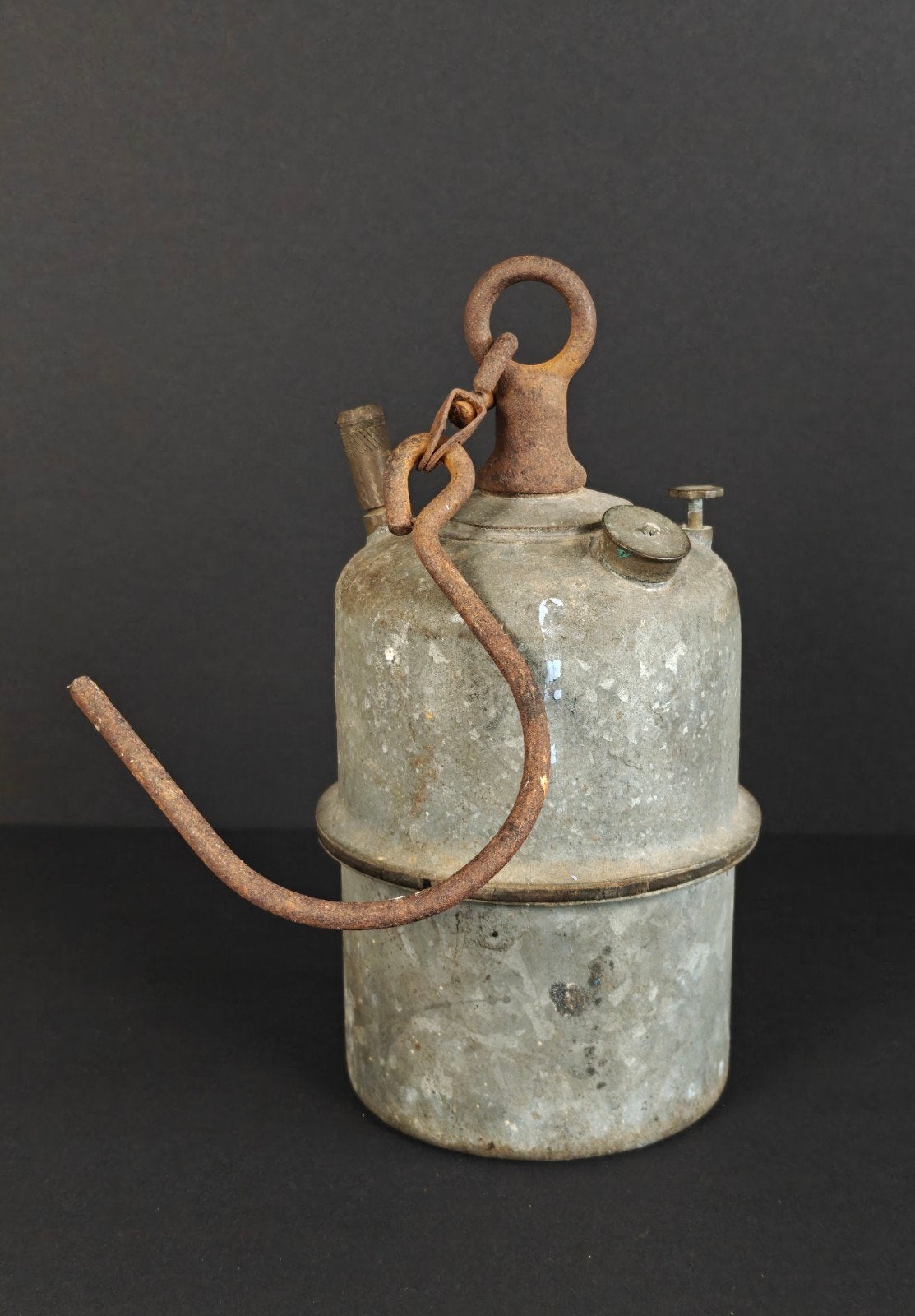 Antieke Franse mijnlamp, carbid lamp. Arras, Ophalen of Verzenden