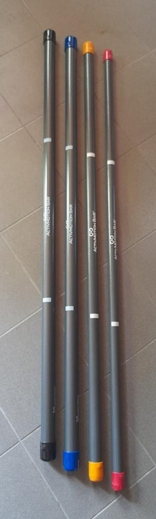 ActivMotion Bar Fitness Stangen Set (4 stuks), Ophalen, Zo goed als nieuw, Benen, Halterstangen
