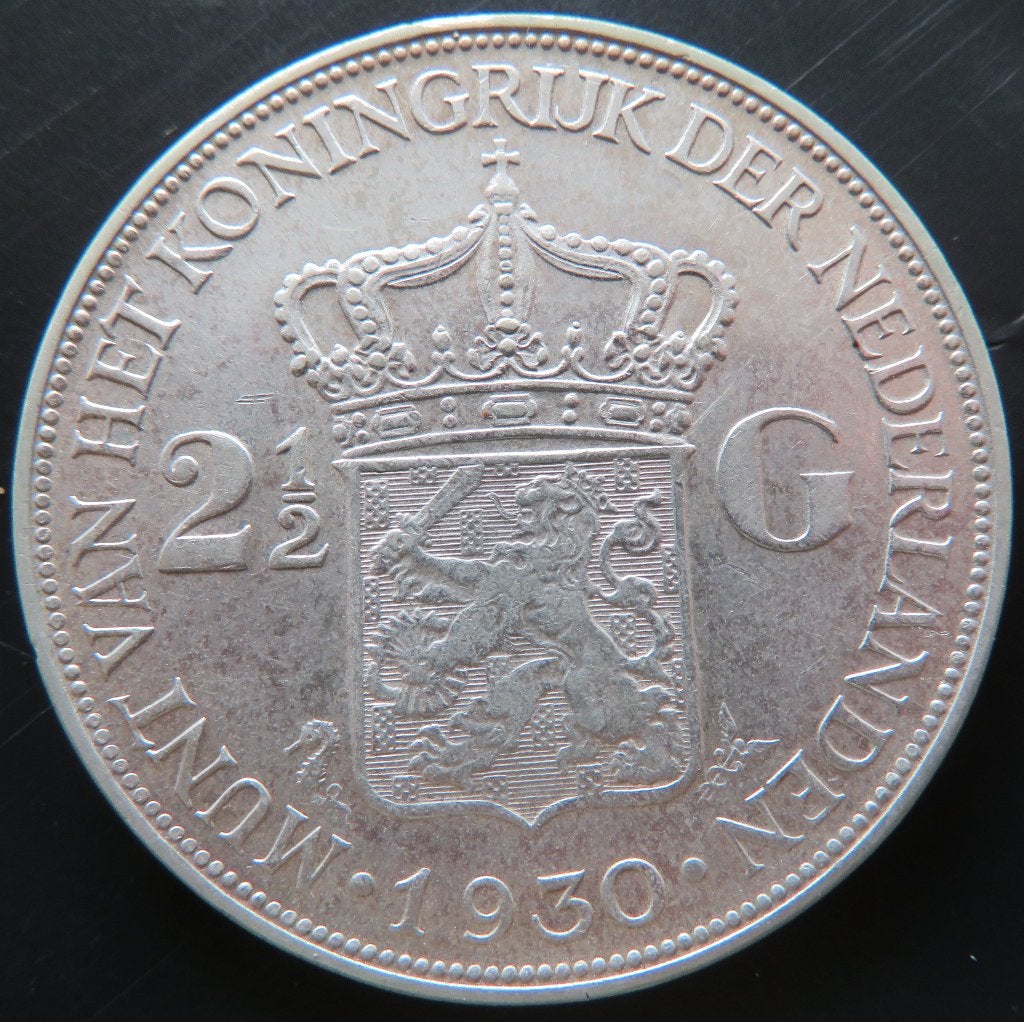 2,5 Gulden 1930, Postzegels en Munten, Verzenden, Koningin Wilhelmina, 2½ gulden, Losse munt