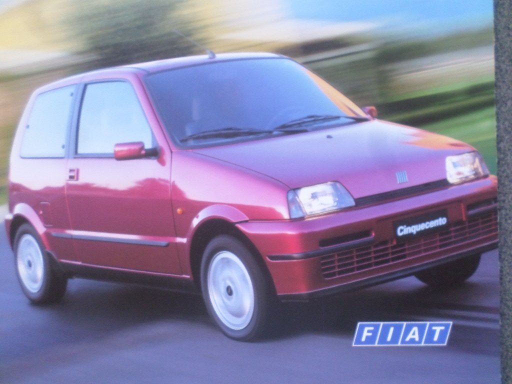 Fiat Cinquecento S & SX & Soleil & Sporting 500 Brochure, Ophalen of Verzenden, Zo goed als nieuw, Overige merken