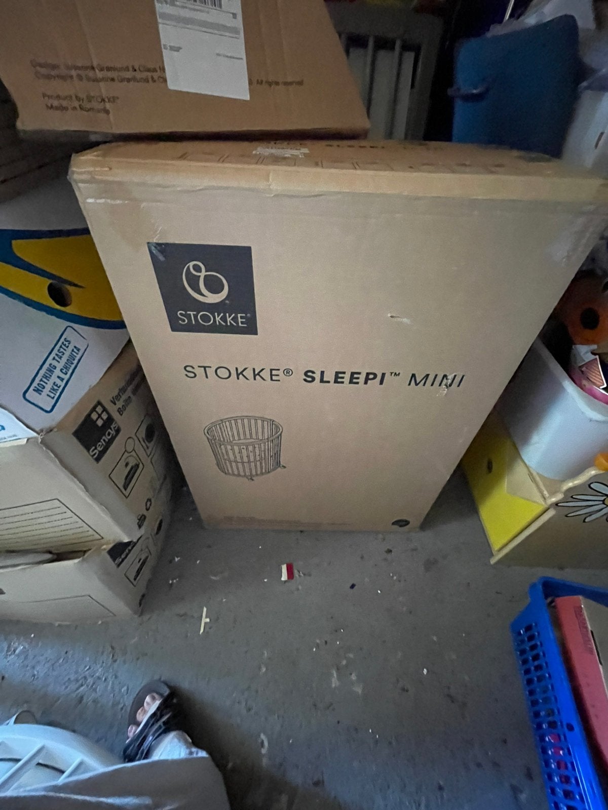 Stokke Sleepi mini V3 grey/grijs | NIEUW IN DE DOOS, Ophalen, Nieuw, Wieg