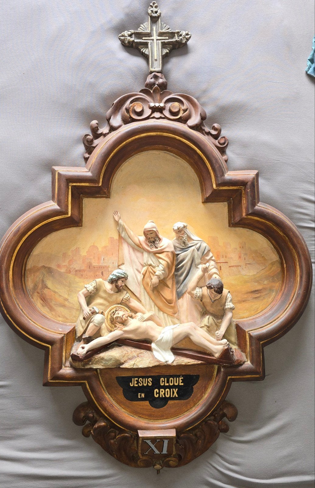 Antiek Kruisbeeld - Jezus genageld aan het kruis (XI), Antiek en Kunst, Antiek | Religie, Ophalen