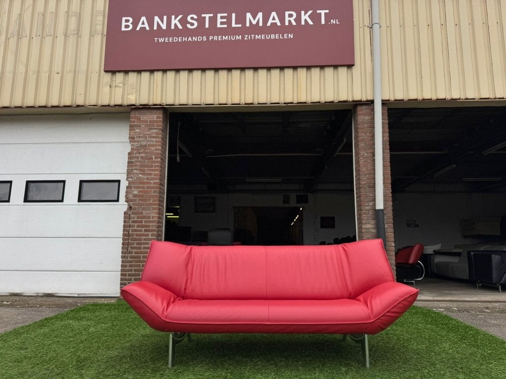 LEOLUX Tango bank relax design 3 zit bankstel rood leer, Ophalen, Leolux, Geen, Pahest@hotmail.nl