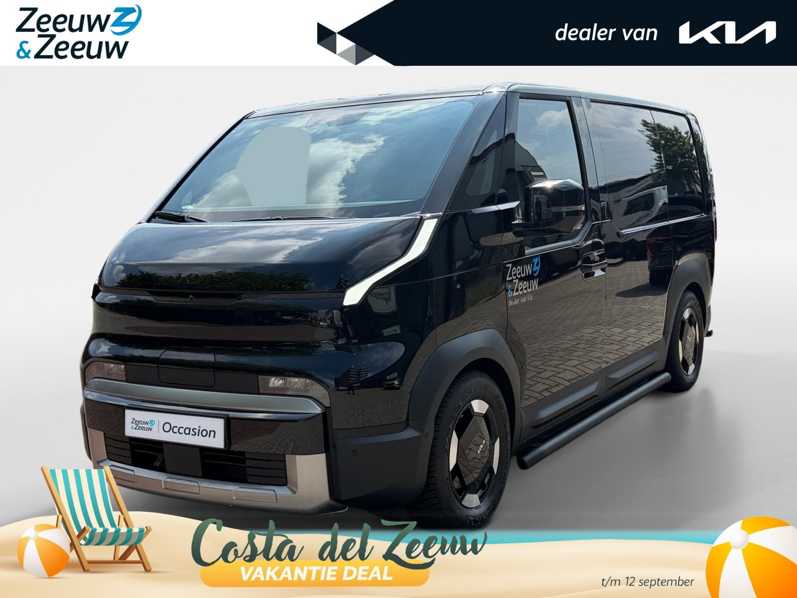Kia PV5 L2H1 Elite Executive 71.2 kWh Meest Luxe uitvoering, Auto's, Bestelauto's, Met garantie (alle), Leder en Stof, Origineel Nederlands