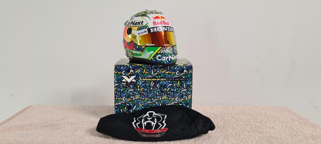 Max Verstappen Brasil helm 2021 schaal 1:2, Ophalen of Verzenden, Zo goed als nieuw, Formule 1