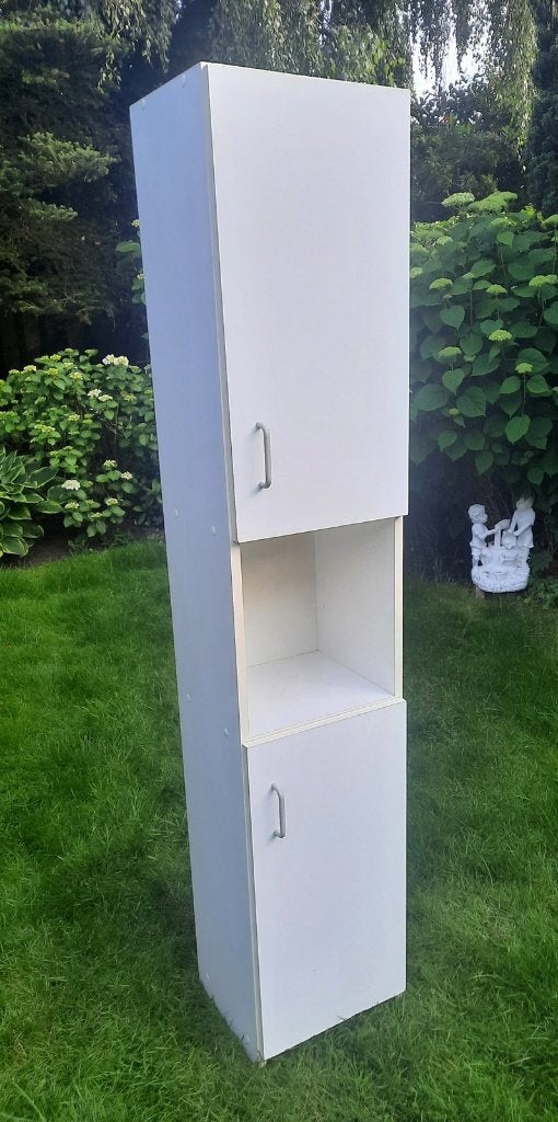 Hoge witte kast, Ophalen, Overige materialen, Minder dan 50 cm, Wit